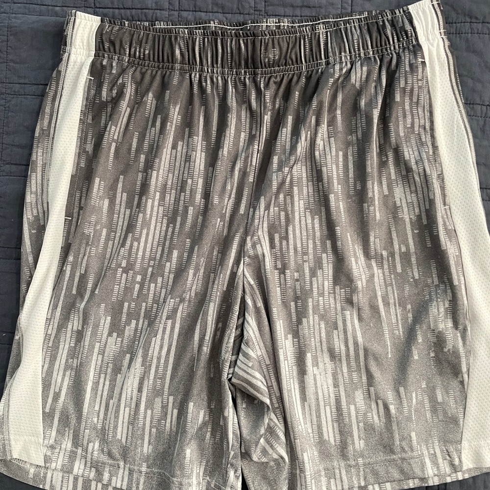 Tek Gear Gray Athletic Shorts with Elastic Waistband